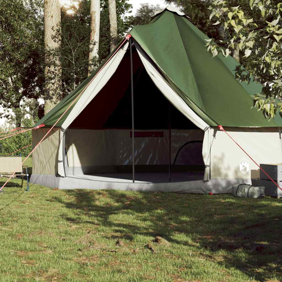 Cort de familie Tipi pentru 10 persoane, verde, impermeabil - 2 | YEO