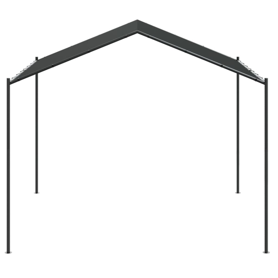 Cort pavilion, antracit, 3x3 m, oțel și material textil - 3 | YEO