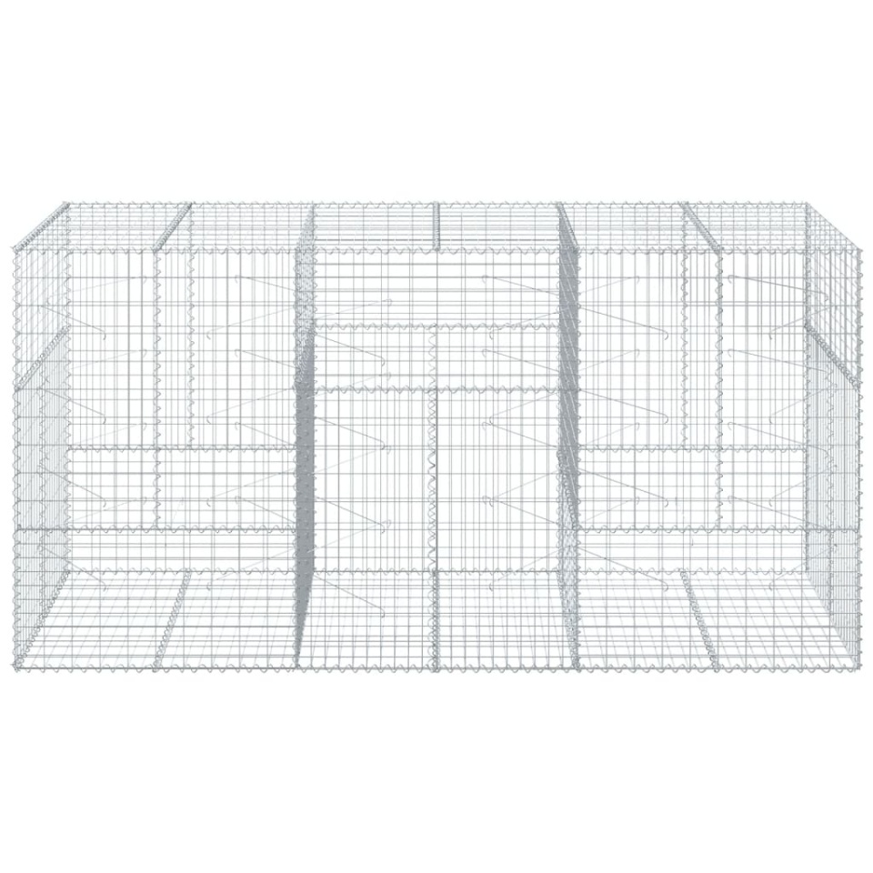 Coș gabion cu capac, 300x100x150 cm, fier galvanizat - 2 | YEO