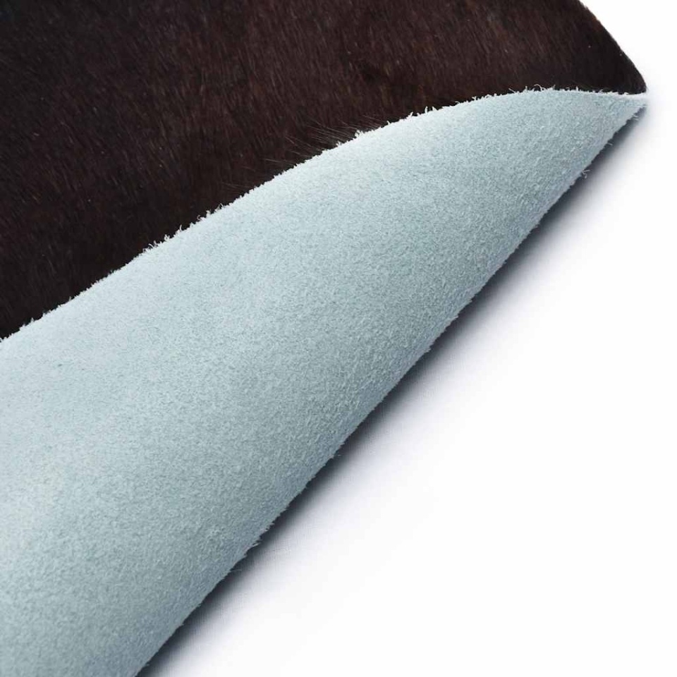 Covor din piele de vacă naturală, negru, 150 x 170 cm - 3 | YEO