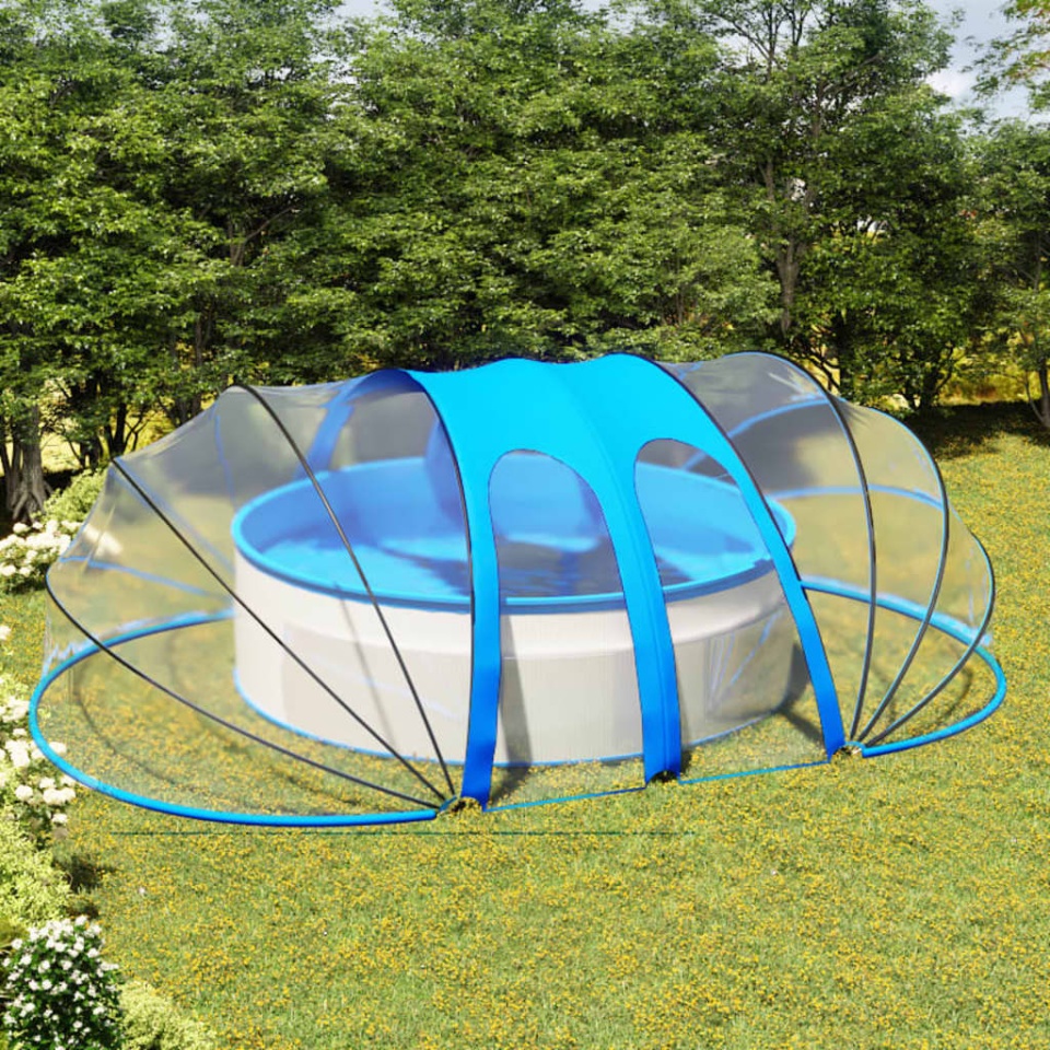 Cupolă pentru piscină, 620x410x210 cm, oval