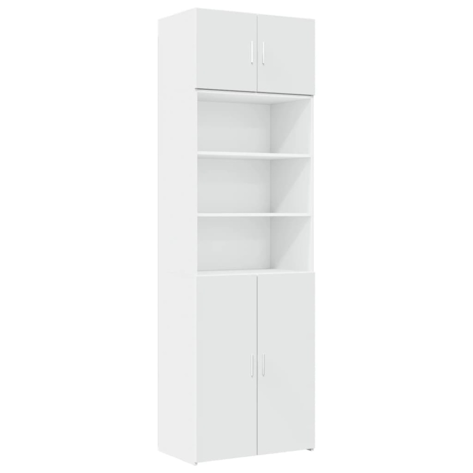 Dulap de depozitare, alb, 70x42,5x225 cm, lemn prelucrat - 1 | YEO
