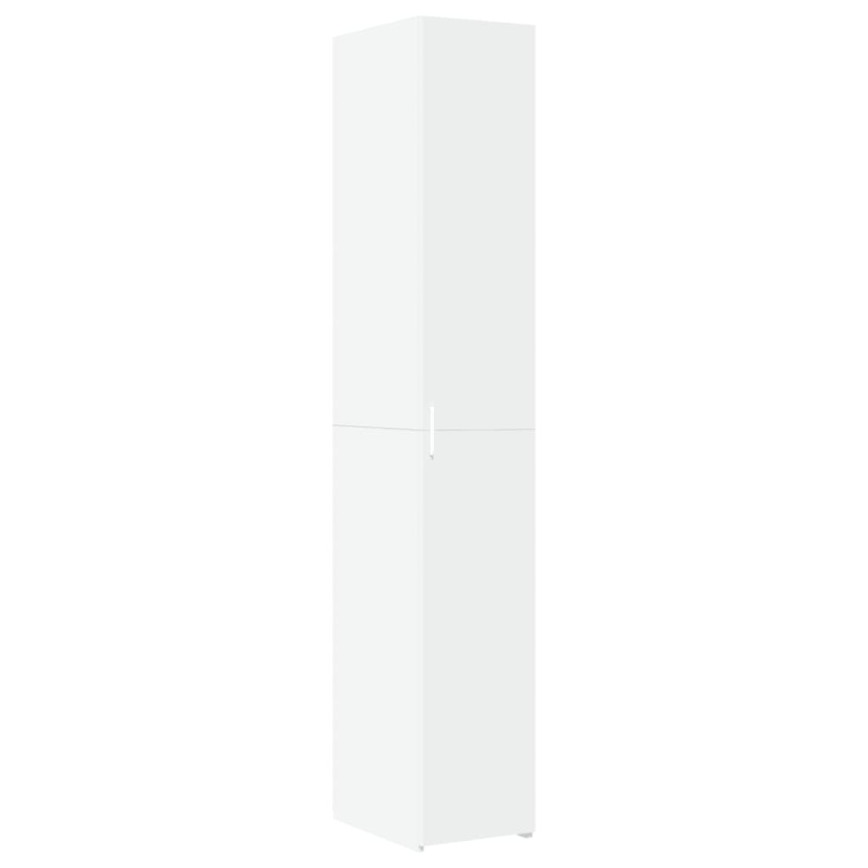 Dulap înalt, alb, 30x42,5x185 cm, lemn prelucrat - 1 | YEO