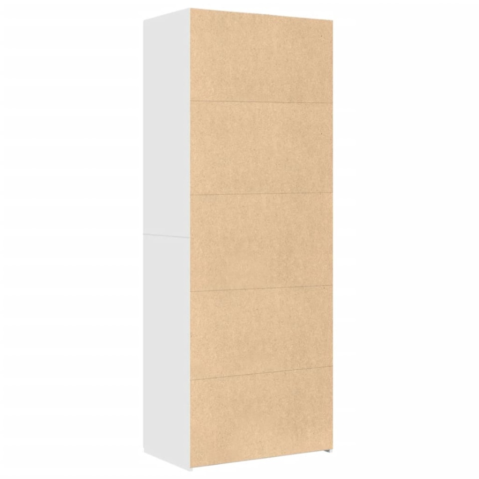 Dulap înalt, alb, 70x42,5x185 cm, lemn prelucrat - 4 | YEO