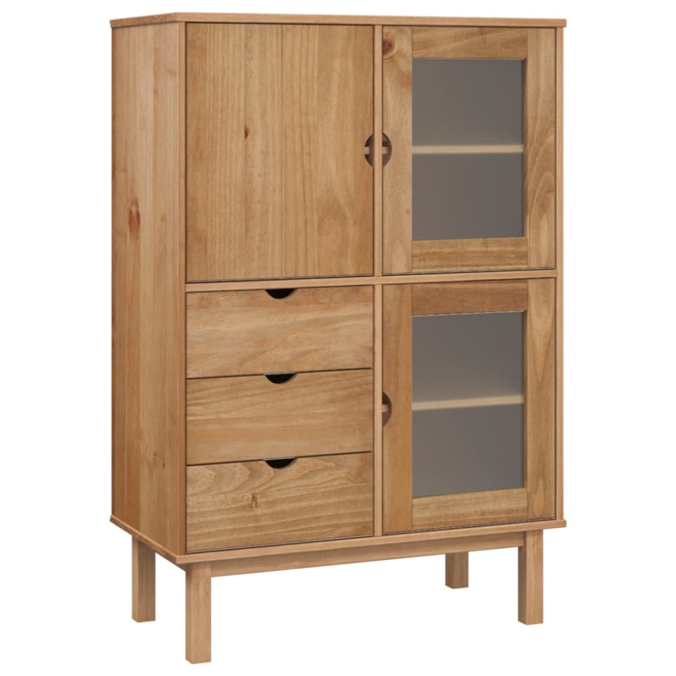 Dulap înalt OTTA, 85x43x125 cm, lemn masiv de pin - 1 | YEO