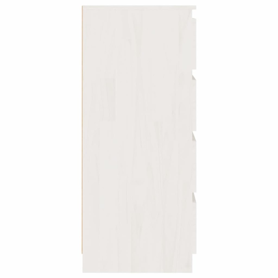 Dulap lateral, alb, 60x36x84 cm, lemn masiv de pin - 3 | YEO