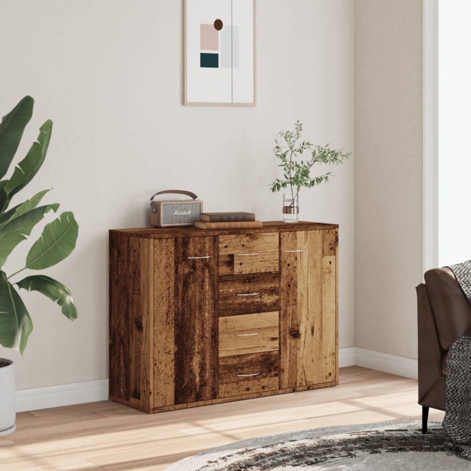 Dulap, lemn învechit, 88x30x64 cm, lemn prelucrat - 2 | YEO