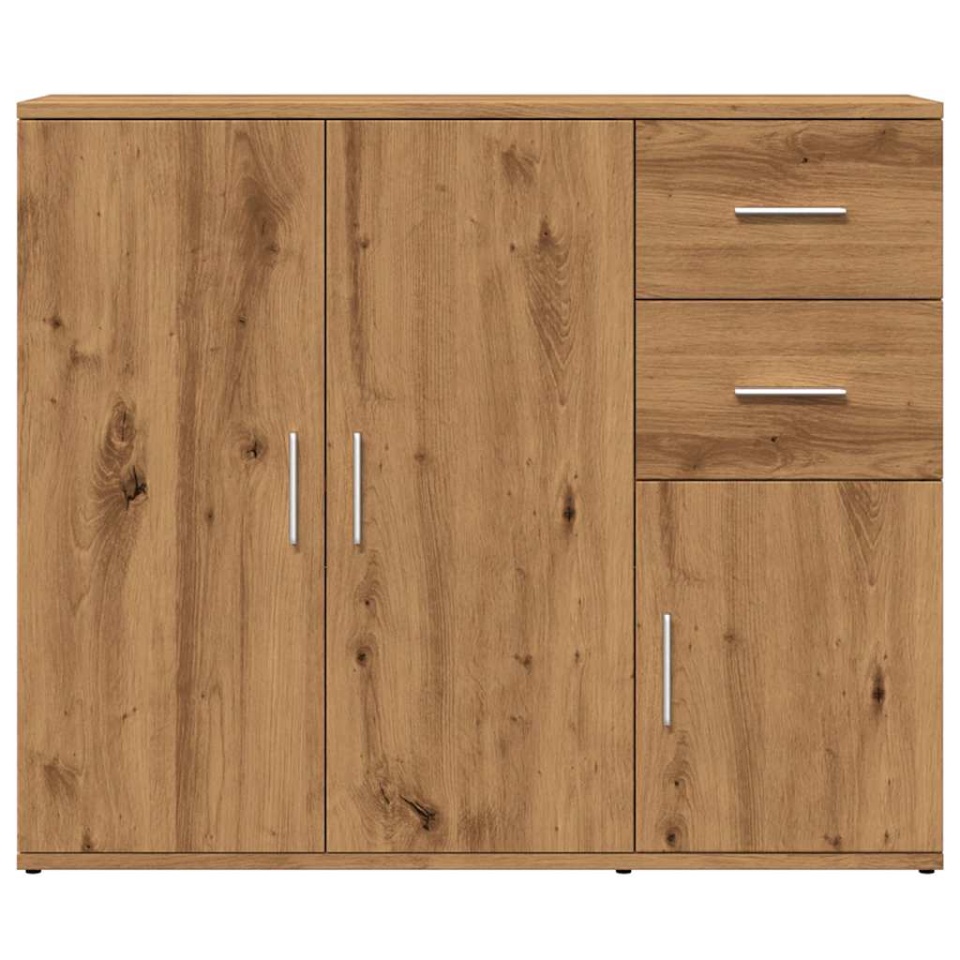 Dulap, stejar artizanal, 91x29,5x75 cm, lemn prelucrat - 3 | YEO