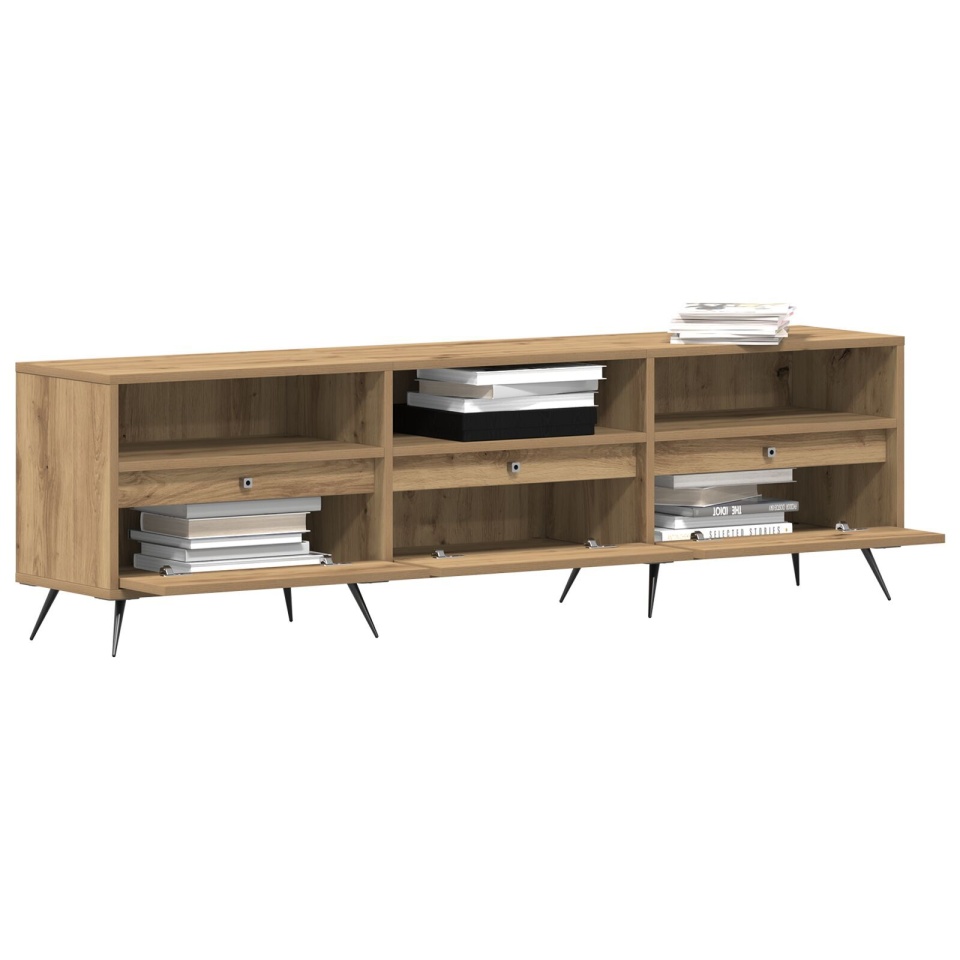 Dulap TV Artisan Stejar 150x30x44,5 cm Lemn prelucrat - 2 | YEO
