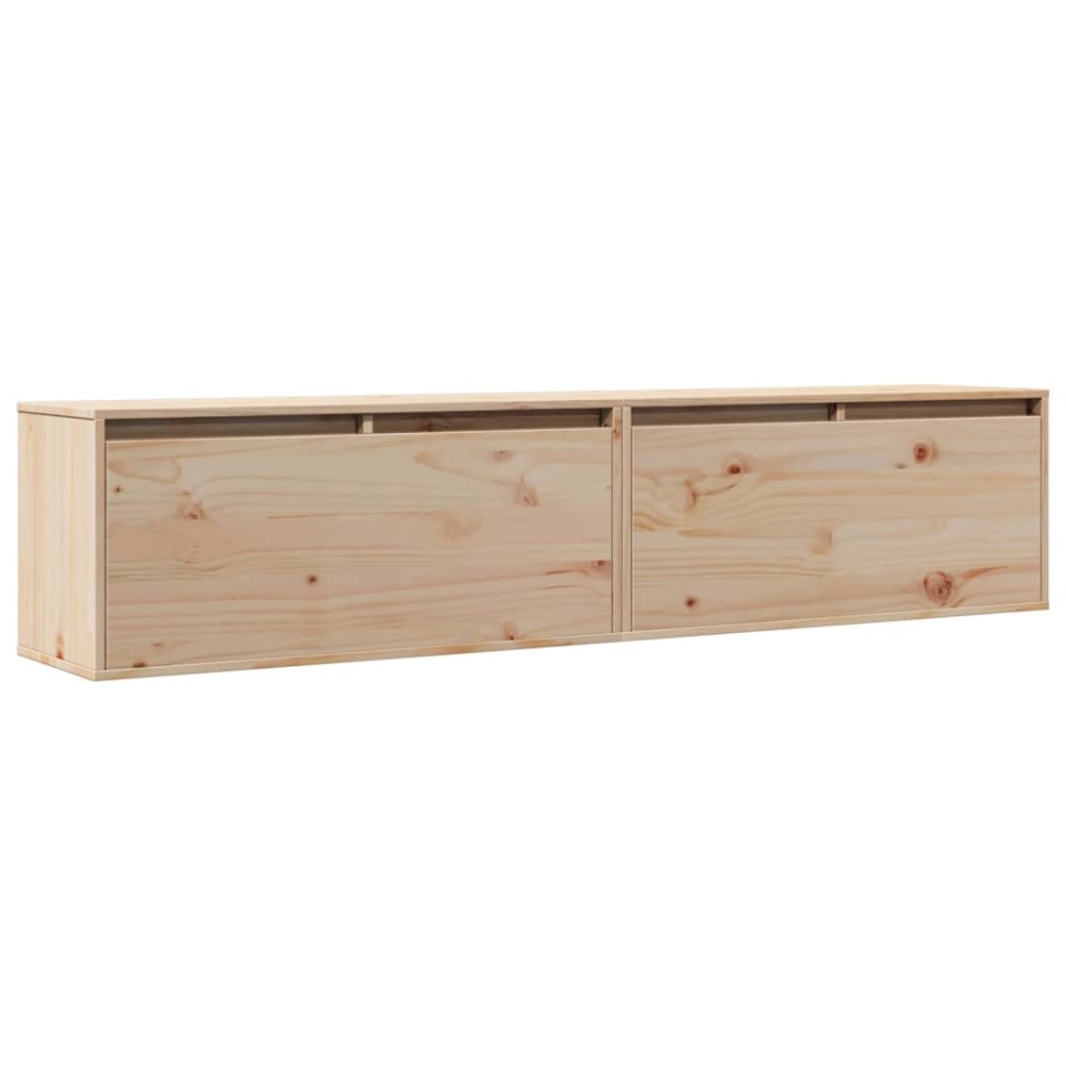 Dulapuri de perete 2 buc. 80x30x35 cm, lemn masiv de pin - 1 | YEO