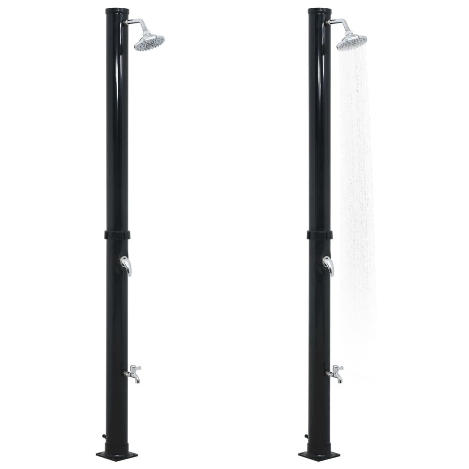 Duș solar, negru, 220 cm, 20 L - 2 | YEO