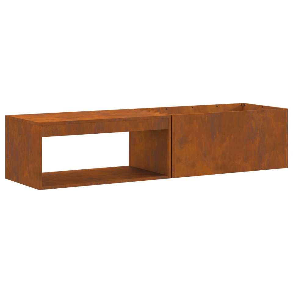 Focar cu Depozitare pentru Lemne 160x45x35 cm Oțel Rezistent la Intemperii - 1 | YEO