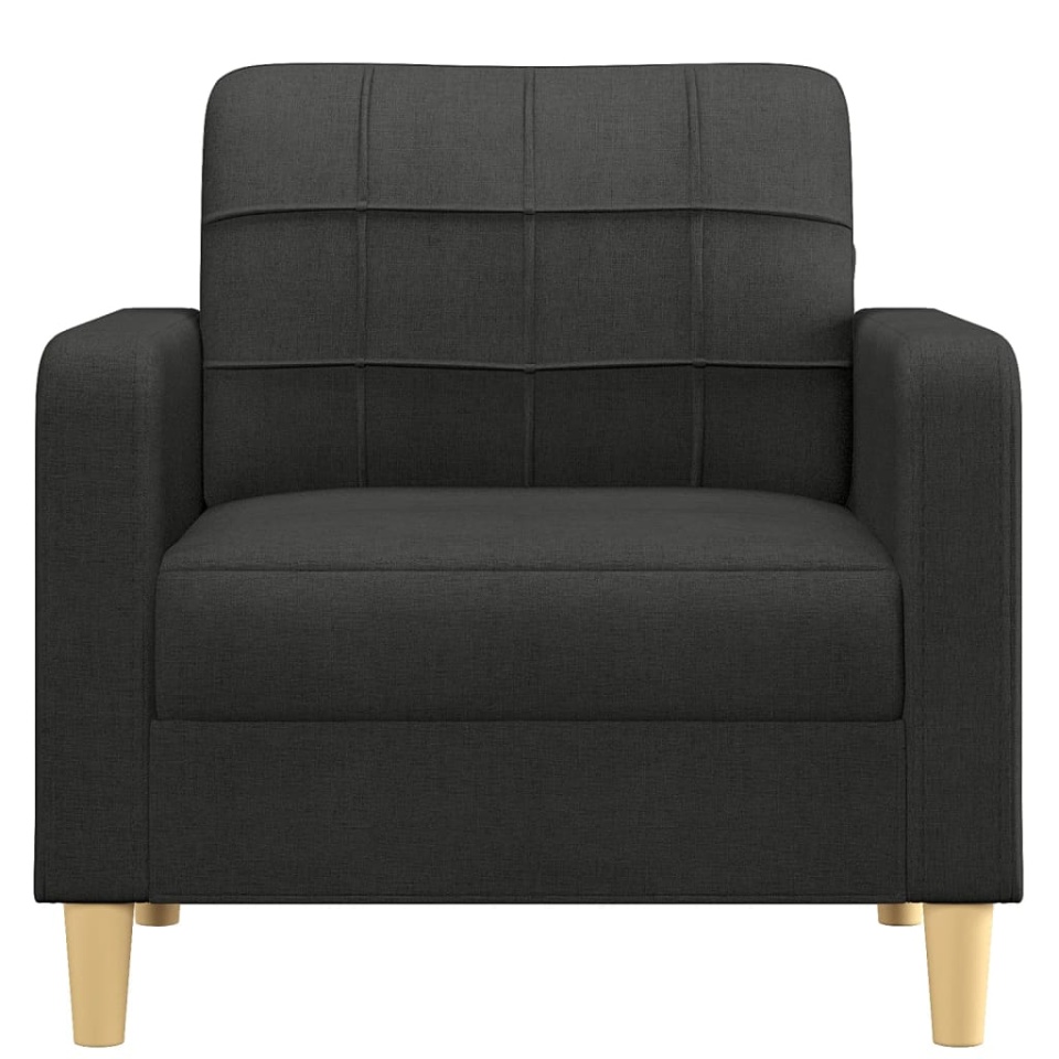 Fotoliu canapea, negru, 60 cm, material textil - 2 | YEO