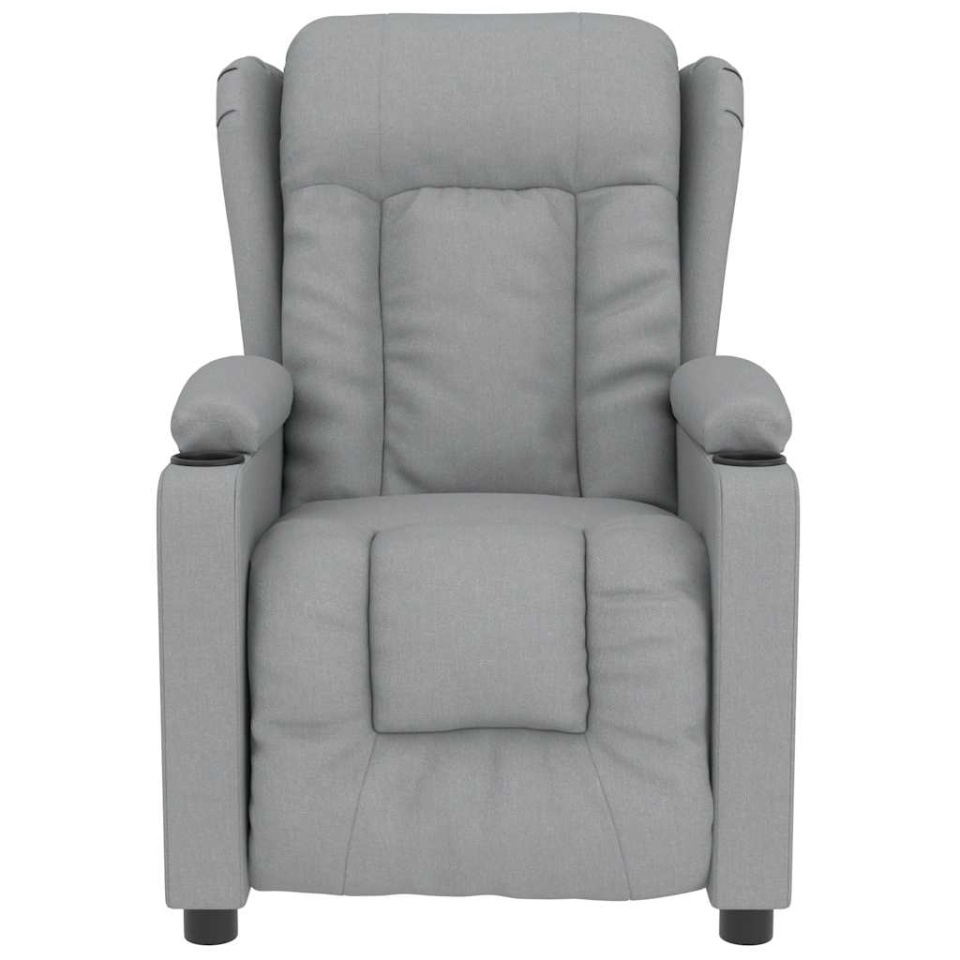 Fotoliu de masaj, gri deschis, material textil - 2 | YEO