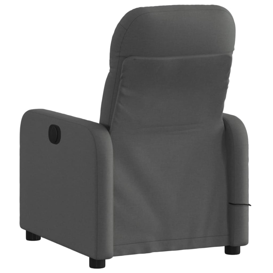 Fotoliu electric de masaj rabatabil, gri închis, textil - 3 | YEO