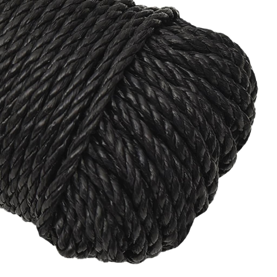 Frânghie de lucru, negru, 8 mm, 500 m, polipropilenă - 3 | YEO