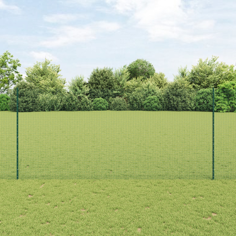 Gard din sârmă sudată cu 11 U Poste Verde 1.4x25 m Oțel