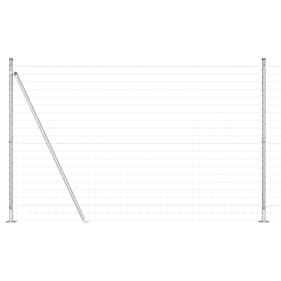 Gard Euro cu 7 posturi flanșate 1.5x10 m Oțel galvanizat - 1 | YEO