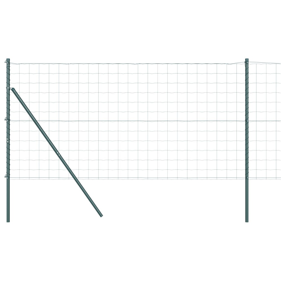 Gard Euro Set de 2 Verde Metal cu acoperire din PVC 25 x 1.2 m - 1 | YEO