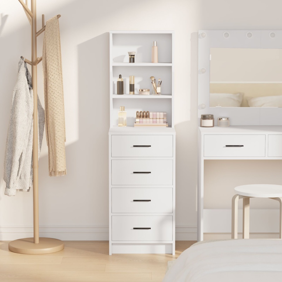 Highboard Alb 40x41x135 cm Lemn prelucrat - 3 | YEO