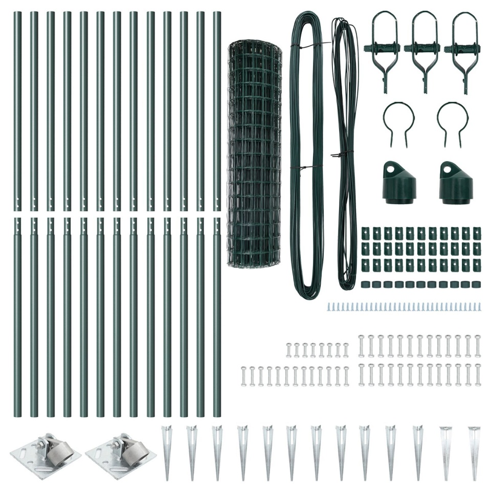 Împrejmuire Euro cu 13 Stâlpi Spike 1.2x25m Oțel galvanizat Verde - 3 | YEO