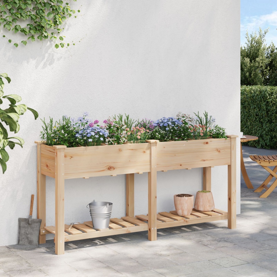 Jardiniere cu Grile 161x43x76 cm Lemn masiv de pin - 3 | YEO