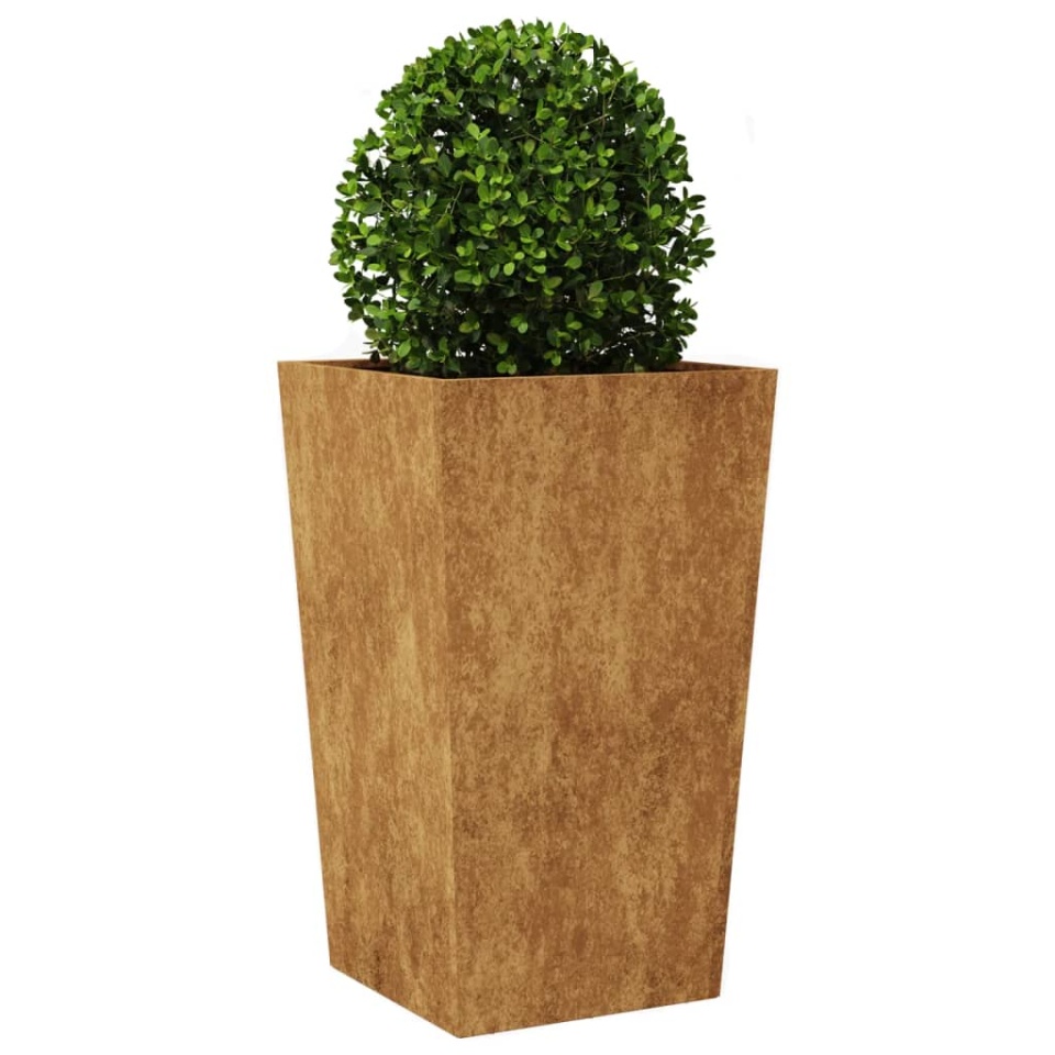 Jardiniere de grădină 2 buc 45x45x75 cm Oțel pentru intemperii - 3 | YEO