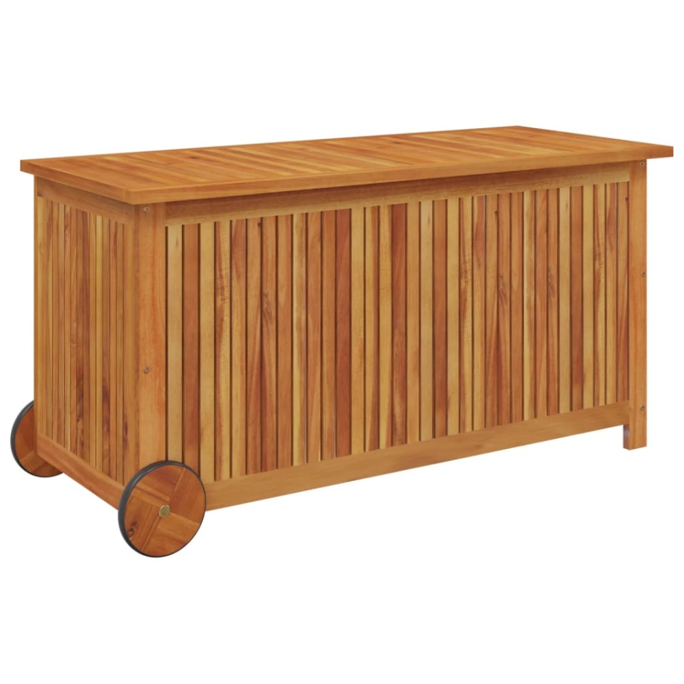 Ladă de depozitare de grădină cu roți, 113x50x58 cm lemn acacia - 2 | YEO