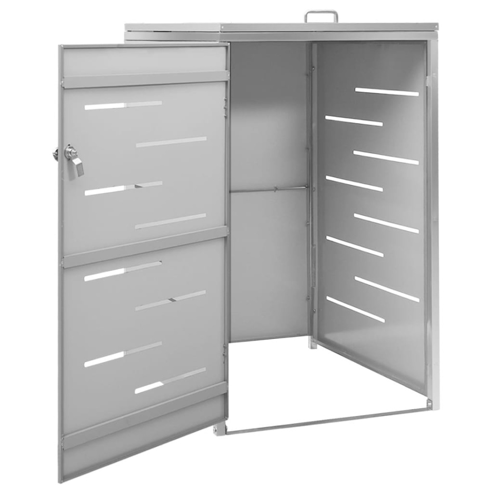 Magazie pentru pubelă unică, 69x77,5x112,5 cm, oțel inoxidabil - 3 | YEO