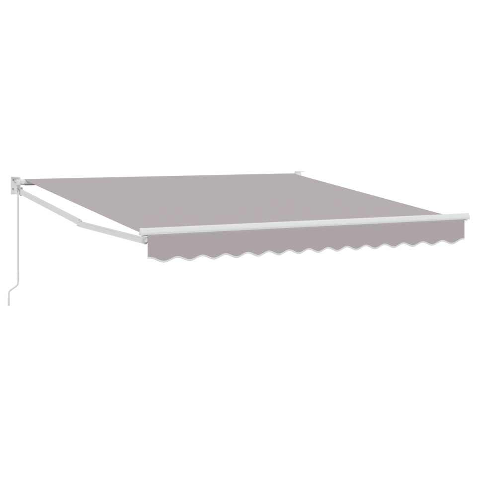 Marchiză Manuală Retractabilă Gri 350x250 cm, Material de Înlocuire pentru Marchiză pentru Cadru de 3.5x2.5 m Gri - 1 | YEO