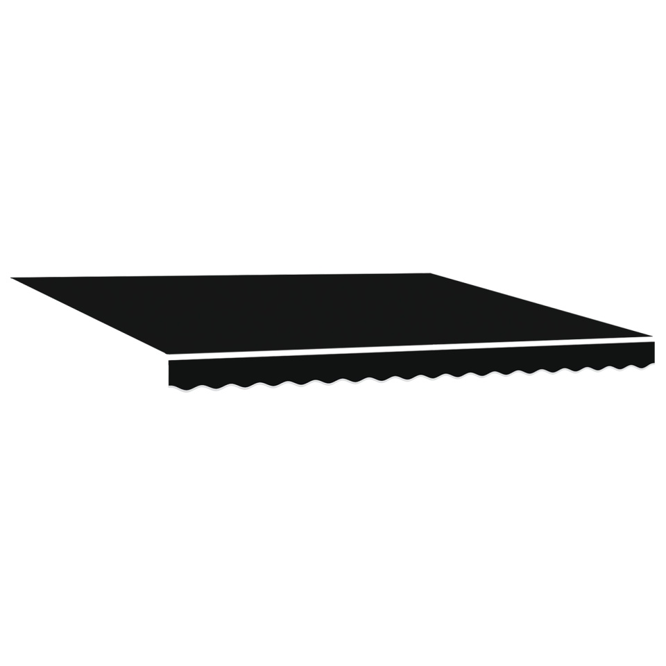 Marchiză manuală retractabilă neagră 400x300 cm, Material de schimb pentru marchiză pentru cadru de 4x3 m negru - 1 | YEO