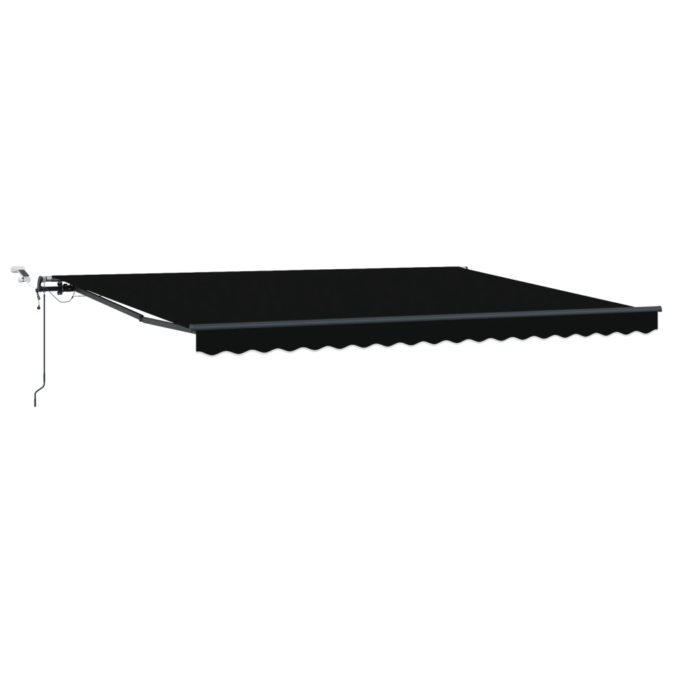 Marchiză Retractabilă Automată cu LED Negru 450x300 cm, Material de Încărcare pentru Marchiză pentru Cadru de 4.5x3 m Negru - 1 | YEO