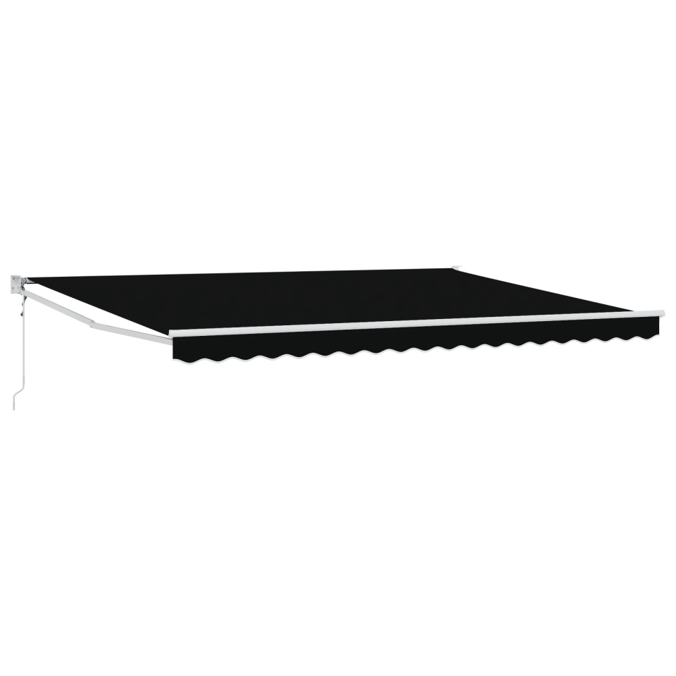 Marchiza retractabilă automată Negru 450x300 cm, Material de înlocuire pentru marchiză pentru cadru de 4,5x3 m Negru - 1 | YEO