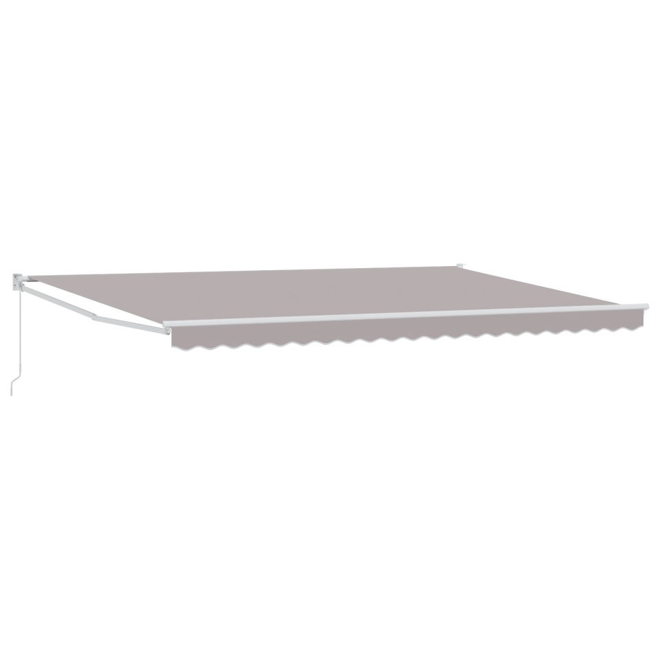 Marchiză retractabilă manuală gri deschis 500x300 cm, Material de înlocuire pentru marchiză de 5x3 m gri deschis - 1 | YEO