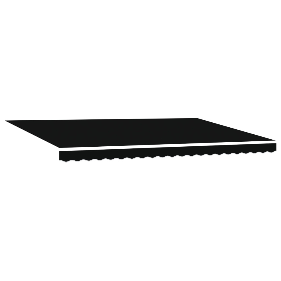Marciză retractabilă automată neagră 500x300 cm, Material de înlocuire pentru marciză pentru cadru de 5x3 m negru - 1 | YEO