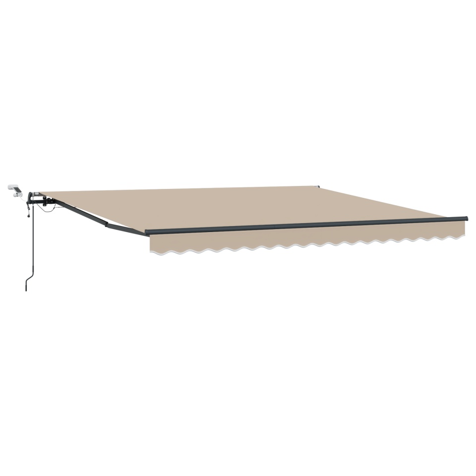 Marquise Retractabilă Automată cu LED Bej 400x300 cm, Material pentru înlocuirea marquises-ului pentru cadru de 4x3 m Bej - 1 | YEO