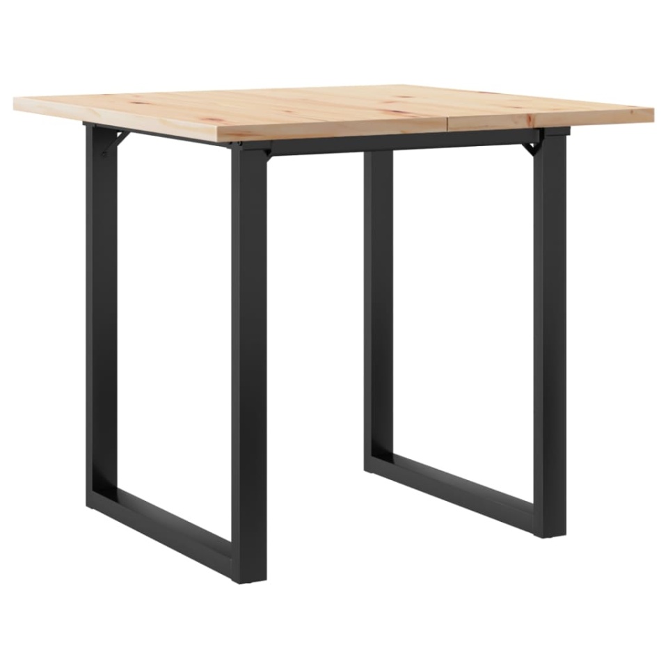Masă bucătărie, cadru O, 90x90x75,5 cm lemn masiv pin și fontă - 1 | YEO