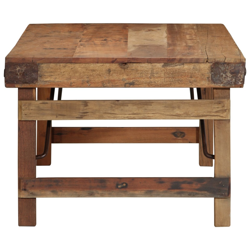 Masă de cafea 110x55x40 cm din lemn masiv recuperat - 3 | YEO