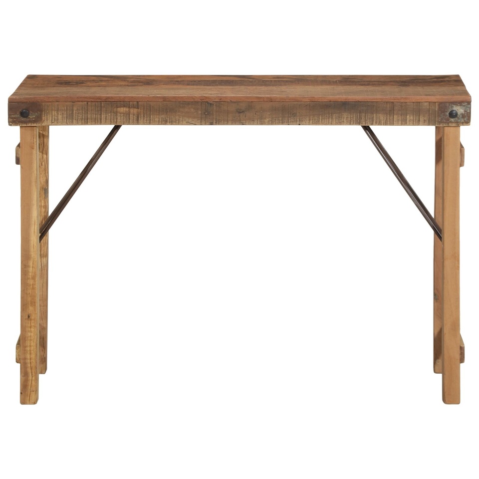 Masă de Consolă 110x35x76 cm Lemn Masiv Recuperat - 3 | YEO