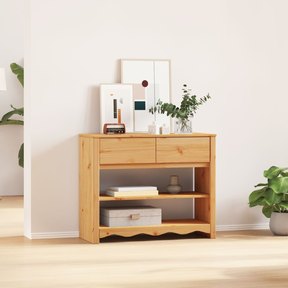 Masă de consolă DRAMMEN 89,5x37x73 cm Lemn masiv de pin