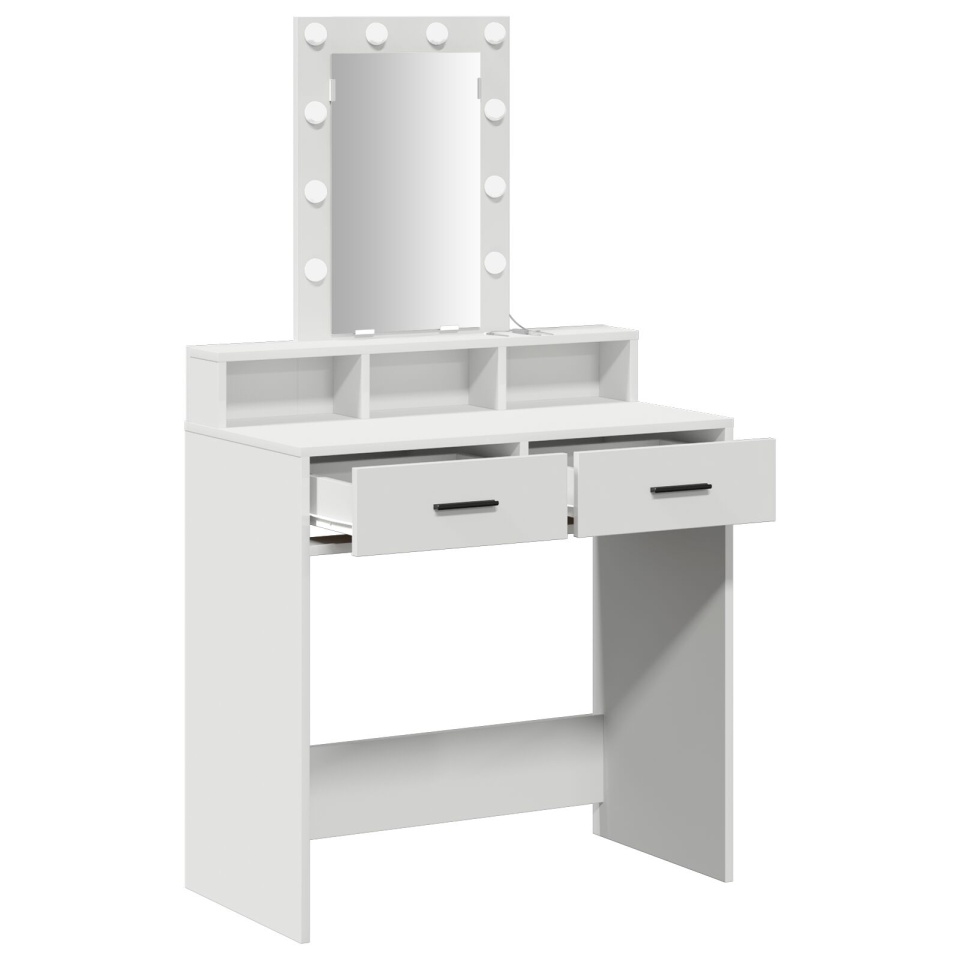 Masa de toaletă cu lumini LED Alb 79x41x140 cm - 3 | YEO