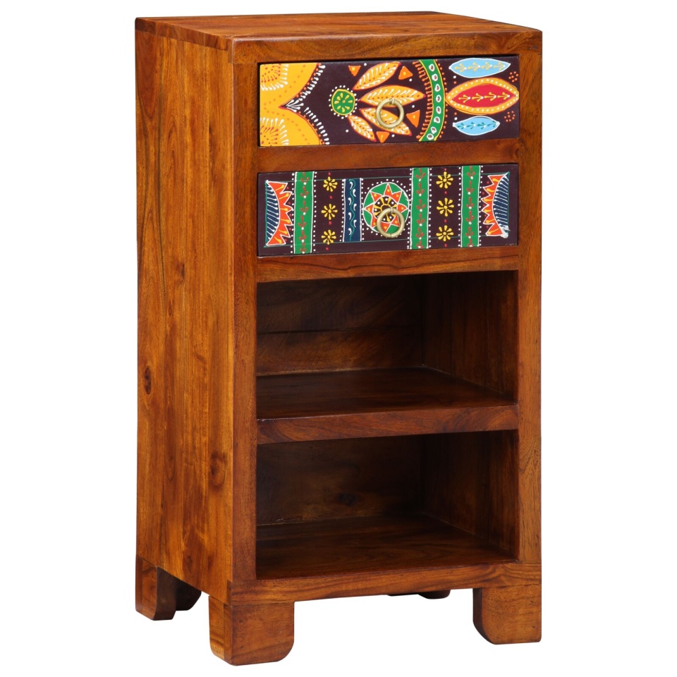 Mese laterale Maro Lemn solid de mango Mic Inserții decorative