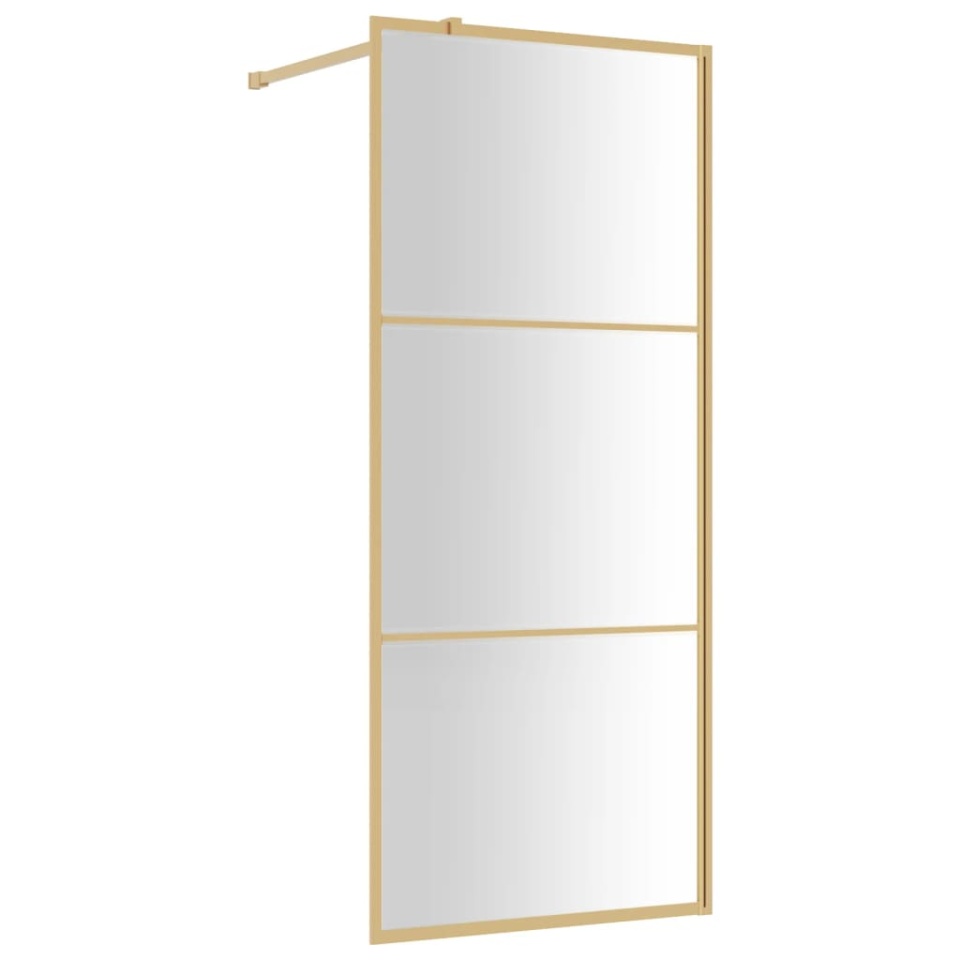 Paravan duș walk-in, auriu, 80x195 cm, sticlă ESG transparentă - 1 | YEO