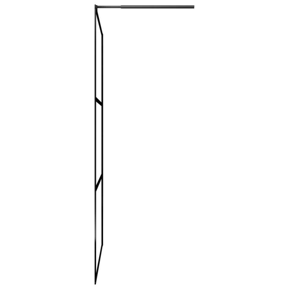 Paravan duș walk-in, negru, 90x195 cm, sticlă ESG transparentă - 3 | YEO
