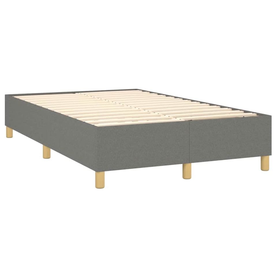 Pat box spring cu saltea, gri închis, 120x190 cm, textil - 3 | YEO