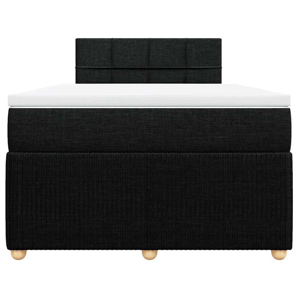 Pat box spring cu saltea, negru, 120x190 cm, catifea - 3 | YEO