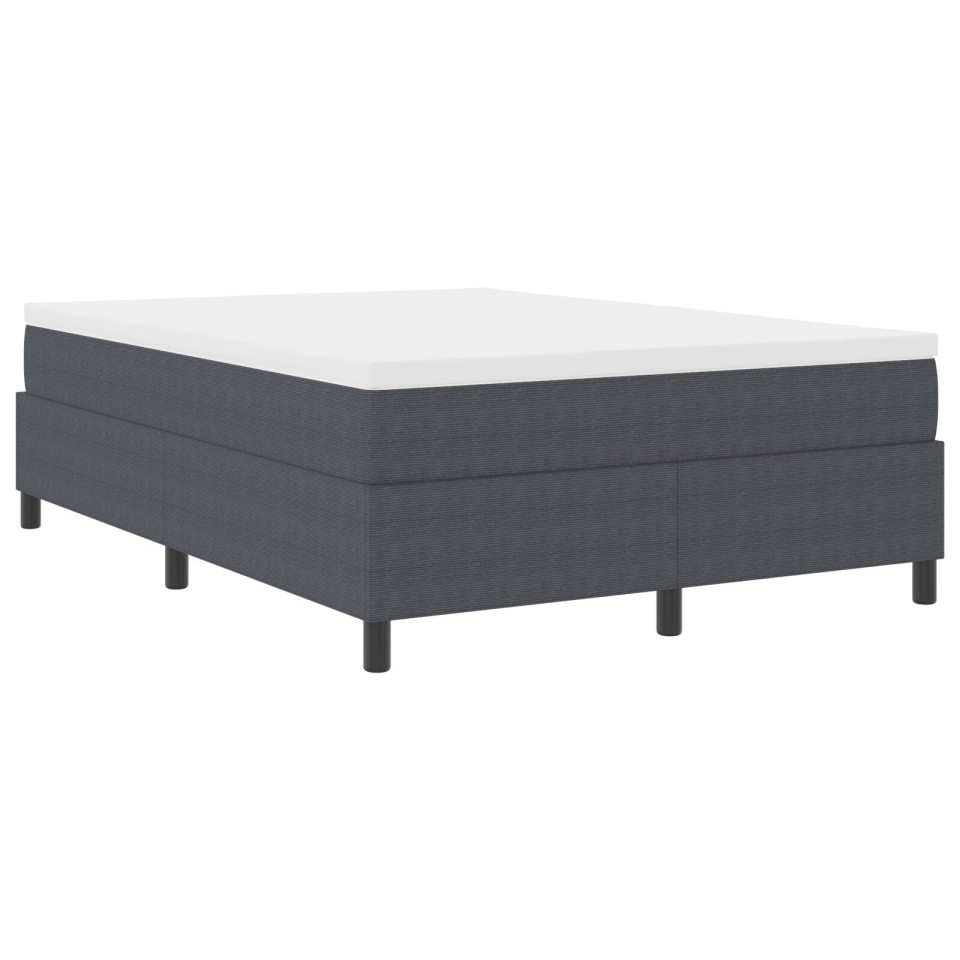 Pat cu arcuri Box Culoare gri închis 140x200 cm Fabrică corduroy - 1 | YEO