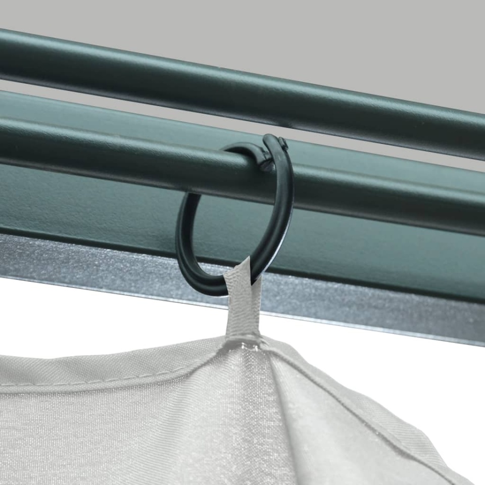 Pavilion cu perdele, crem, 300 x 300 cm, aluminiu - 4 | YEO