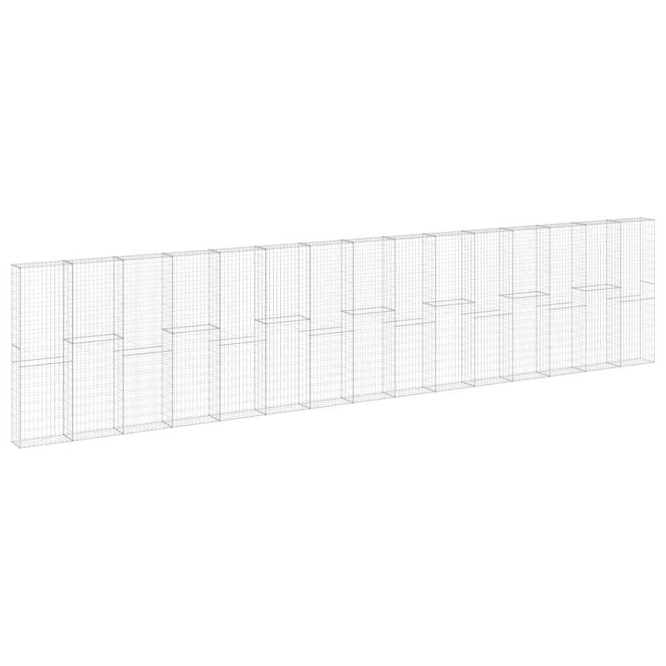 Perete gabion cu capace, 900 x 30 x 200 cm, oțel galvanizat - 1 | YEO