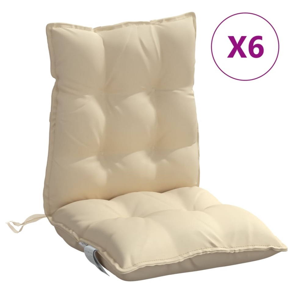 Perne scaun cu spătar mic, 6 buc., bej, textil oxford - 1 | YEO